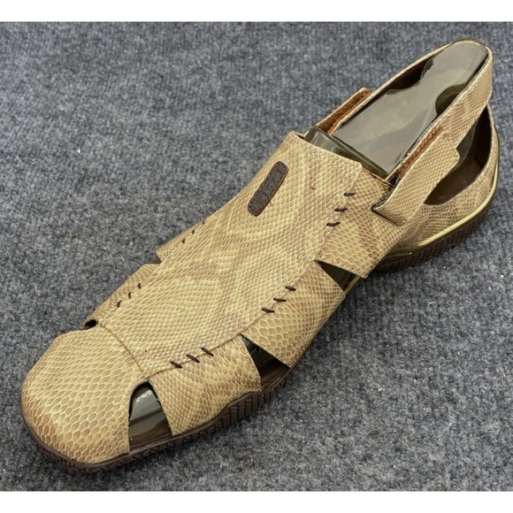 310 Motoring AzZure Mens 11 Tan Snake Print Fisherman Sport Sandal - Picture 2 of 11
